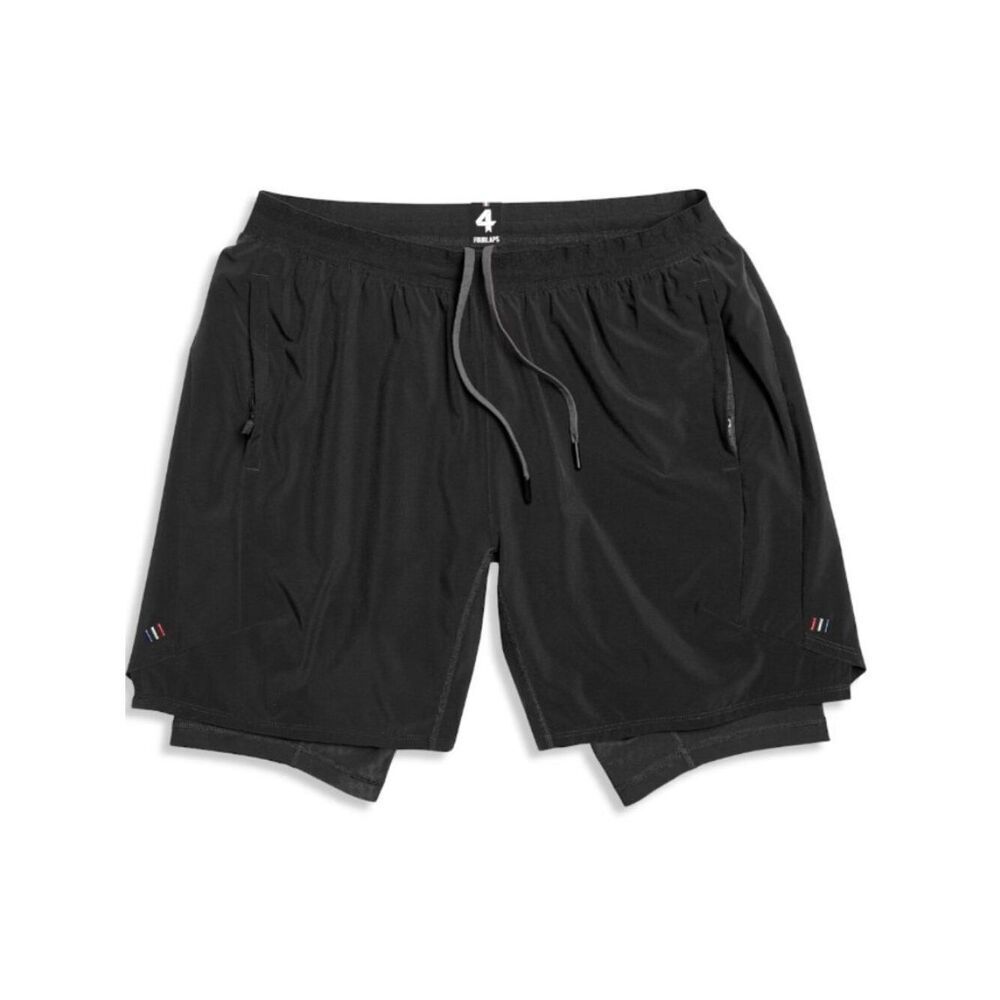 NWT! Fourlaps 4 Laps Black Command Short Compression Lined Size XL Activewear